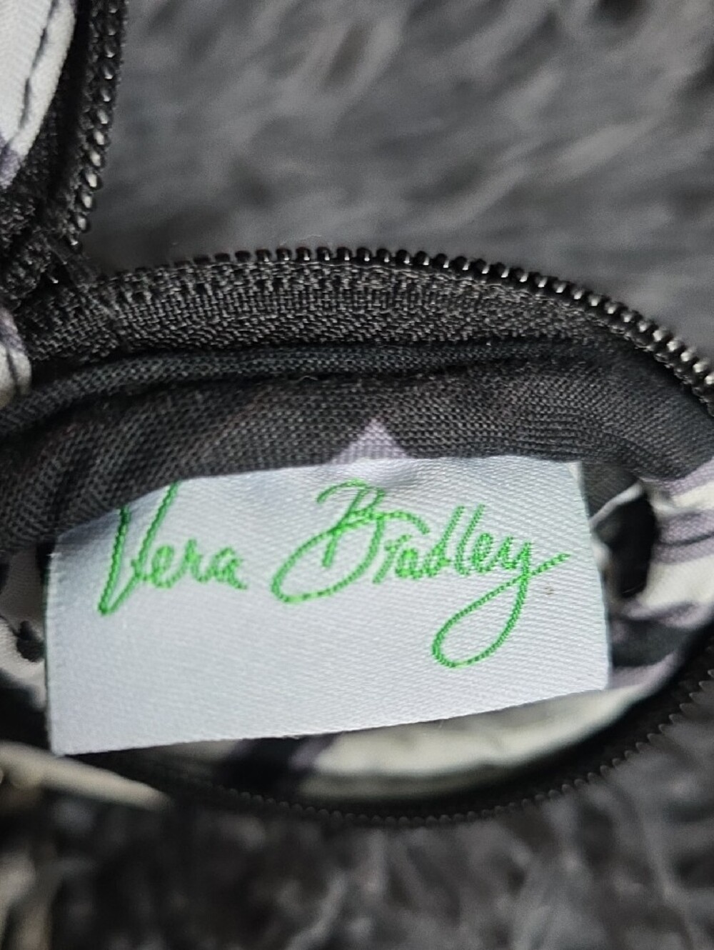 Vera Bradley Black and White Quilted Wristlet - Picture 4 of 4